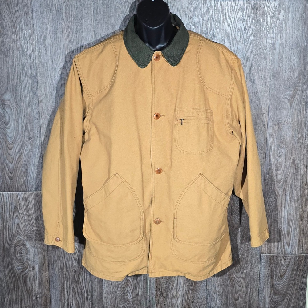 L.L. Bean Field Coat Canvas Hunting Jacket Tall Large Tall Tan Primaloft Flannel - Picture 16 of 16